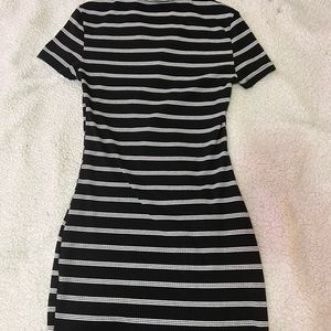 Stripped Collared Mini Dress